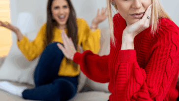 Two women arguing