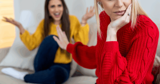 Two women arguing