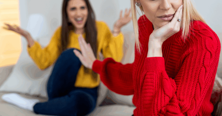 Two women arguing