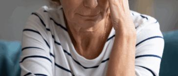 Upset older woman