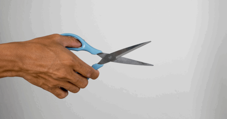 Person using scissors