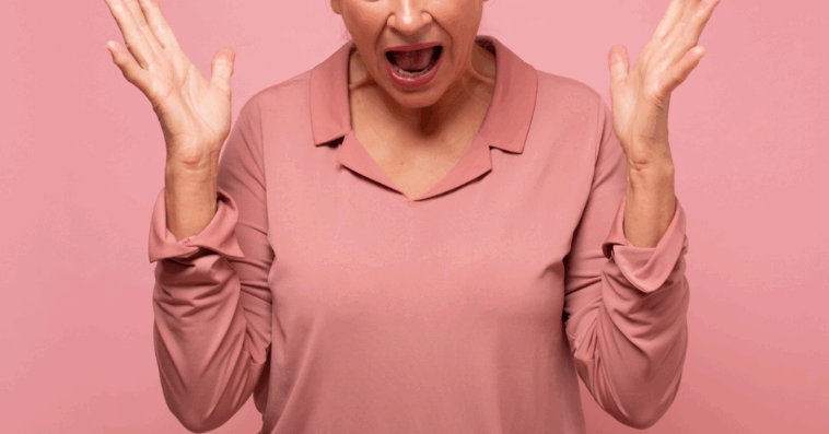 Angry older woman