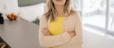 annoyed woman with arms crossed
