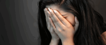 Upset teenage girl