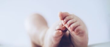 Close-up of baby feet.