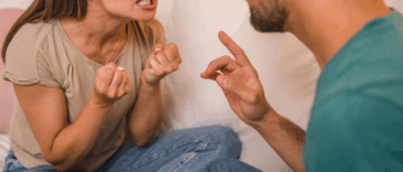 Woman calling a man out