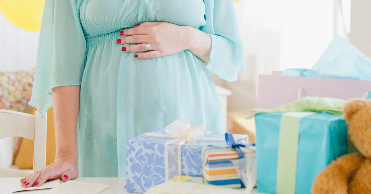 Pregnant woman at baby shower