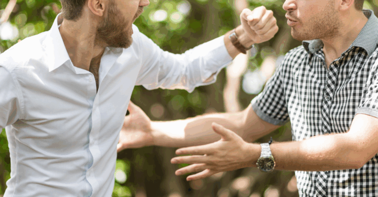 Two men arguing