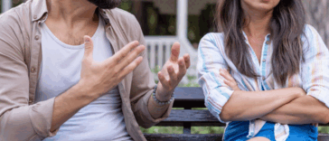 Man and woman arguing
