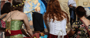 crowd at Renaissance fair