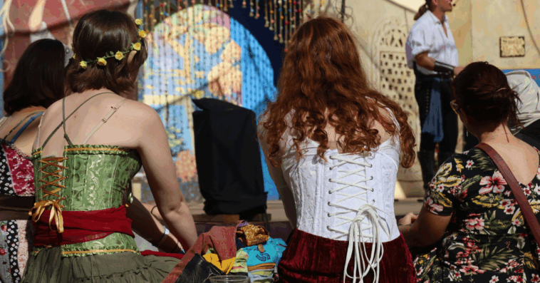 crowd at Renaissance fair
