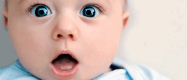 Confused-looking baby
