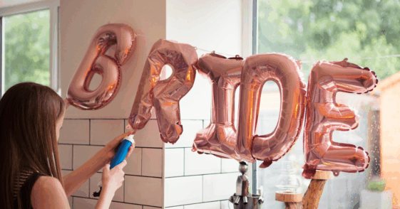 Woman preparing for a Bachelorette party