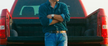 Man standing with truck