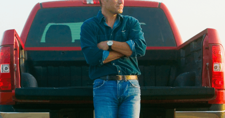 Man standing with truck