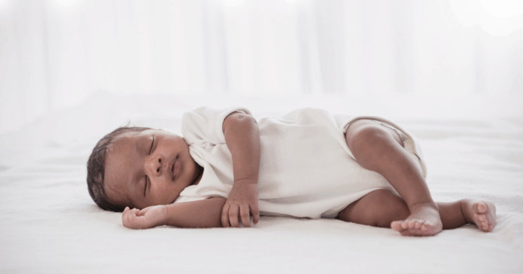 A sleeping baby.