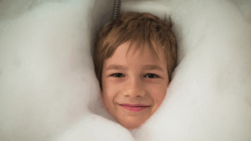 Child in bathtub