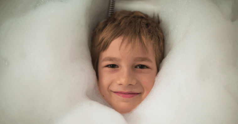 Child in bathtub