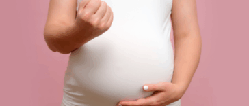 Angry pregnant woman