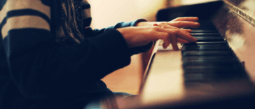 A person playing the piano.