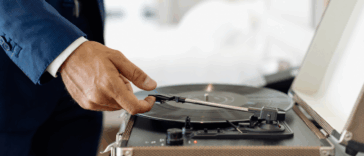 Man listening to music