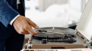 Man listening to music