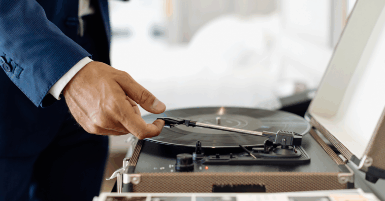 Man listening to music