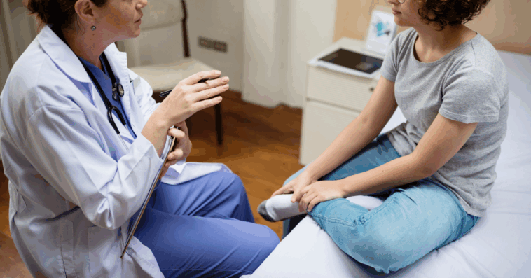 teen taking with doctor