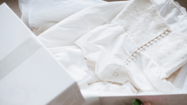 Wedding dress in box