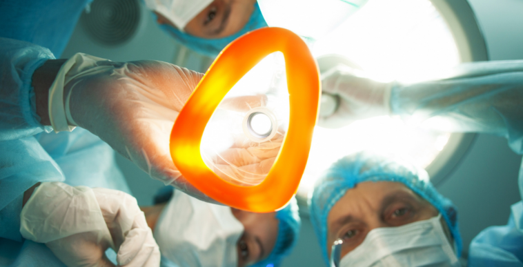 Man receiving anesthesia