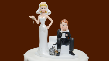 Unhappy wedding cake topper