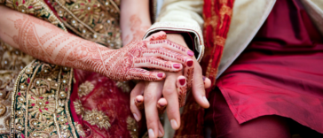Indian bride and groom