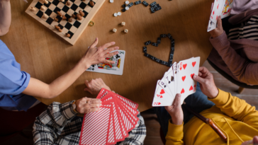 A group of women having a game night.