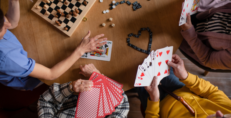 A group of women having a game night.