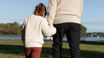 Young girl with guardian