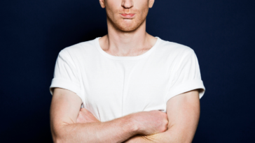 Disgruntled man with arms crossed