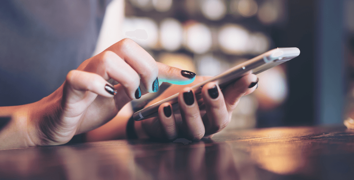 A woman on her cell phone.