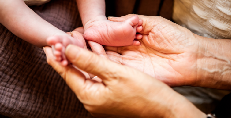 Grandmother with grandbaby