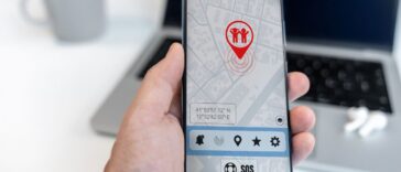 People locator app on smartphone. Remote find kids in real time and follow. GPS phone application.