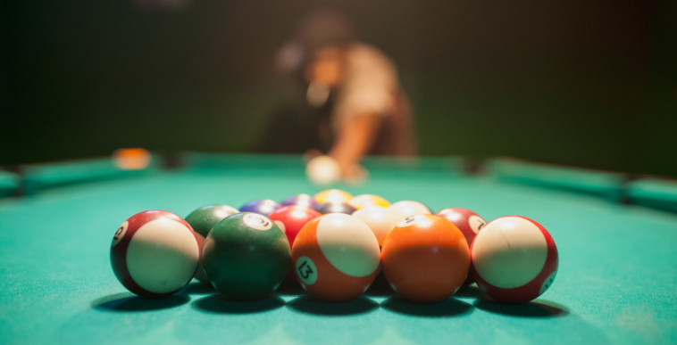 person playing pool